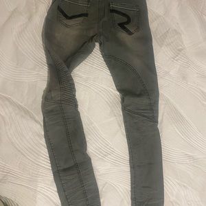 Distressed stretch motorcycle rider inspired skinny jeans. Worn twice.